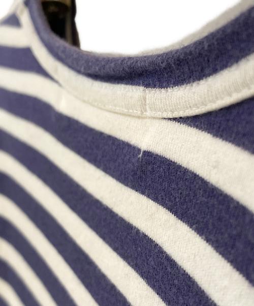 PLAY COMME des GARCONS（プレイコムデギャルソン）PLAY COMME des GARCONS (プレイコムデギャルソン) ワンポイントボーダーL/S Tシャツ ネイビー サイズ:Mの古着・服飾アイテム
