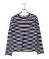 PLAY COMME des GARCONS（プレイコムデギャルソン）の古着「ワンポイントボーダーL/S Tシャツ」｜ネイビー