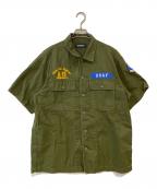 AVIREXアヴィレックス）の古着「66th WEAPONS SQUADRON 半袖シャツ」｜カーキ