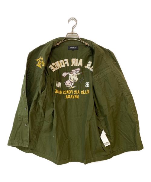 AVIREX（アヴィレックス）AVIREX (アヴィレックス) 66th WEAPONS SQUADRON 半袖シャツ カーキ サイズ:Lの古着・服飾アイテム