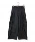 MAISON SPECIAL（メゾンスペシャル）の古着「Suvin Cotton Gabardine Prime-Wide Two Tuck Pants」｜ブラック