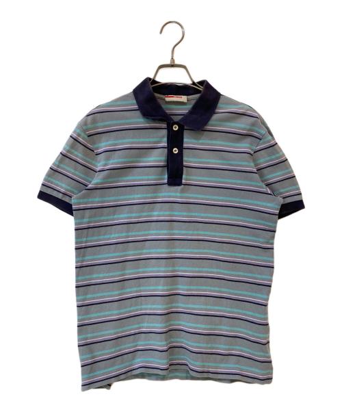 PRADA SPORTS（プラダスポーツ）PRADA SPORTS (プラダスポーツ) ボーダーポロシャツ ネイビー サイズ: Mの古着・服飾アイテム