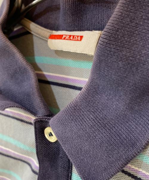 PRADA SPORTS（プラダスポーツ）PRADA SPORTS (プラダスポーツ) ボーダーポロシャツ ネイビー サイズ: Mの古着・服飾アイテム