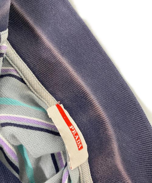 PRADA SPORTS（プラダスポーツ）PRADA SPORTS (プラダスポーツ) ボーダーポロシャツ ネイビー サイズ: Mの古着・服飾アイテム