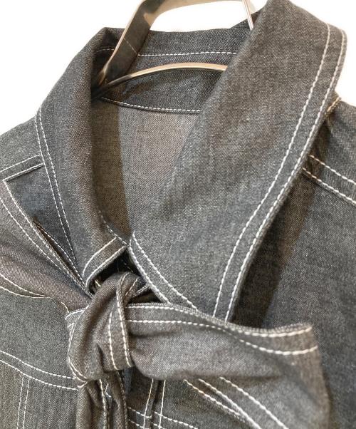Diagram（ダイアグラム）Diagram (ダイアグラム) 26SS シャツフレアワンピース ブラック サイズ:36の古着・服飾アイテム