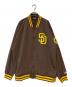 GENUINE MERCHANDISE（ジェニュイン マーチャンダイズ）の古着「MLB STANDARD LOGO JACKET」｜ブラウン