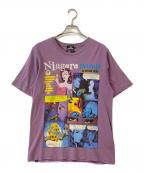Hysteric Glamourヒステリックグラマー）の古着「アメコミプリントTシャツ」｜パープル