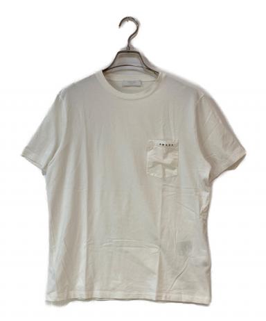 中古・古着通販】PRADA (プラダ) ラバーロゴナイロン切替 ポケットT