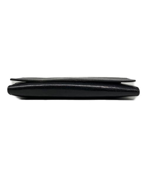 BALENCIAGA（バレンシアガ）BALENCIAGA (バレンシアガ) クラッシュ加工 エッセンシャル ロゴ レザー ウォレット ブラックの古着・服飾アイテム
