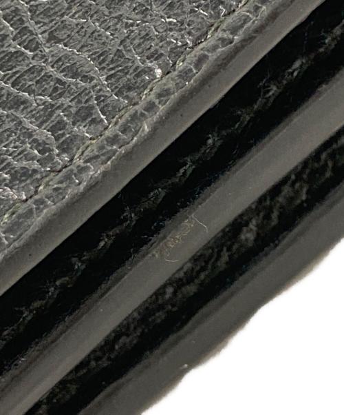 BALENCIAGA（バレンシアガ）BALENCIAGA (バレンシアガ) クラッシュ加工 エッセンシャル ロゴ レザー ウォレット ブラックの古着・服飾アイテム
