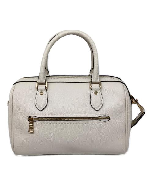 COACH（コーチ）COACH (コーチ) ローアン サッチェル・シグネチャー キャンバス ディテール2WAYショルダーバッグ ホワイトの古着・服飾アイテム