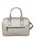 COACH (コーチ) ローアン サッチェル・シグネチャー キャンバス ディテール2WAYショルダーバッグ ホワイト：15000円