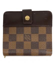LOUIS VUITTON（ルイ ヴィトン）の古着「コンパクト・ジップ 2つ折り財布」｜ブラウン