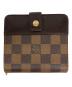 LOUIS VUITTON（ルイ ヴィトン）の古着「コンパクト・ジップ 2つ折り財布」｜ブラウン