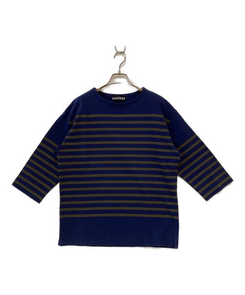 AUBERGE（オーベルジュ）AUBERGE (オーベルジュ) CHARLOTTE 3/4 ボーダーカットソー ネイビー サイズ:44の古着・服飾アイテム