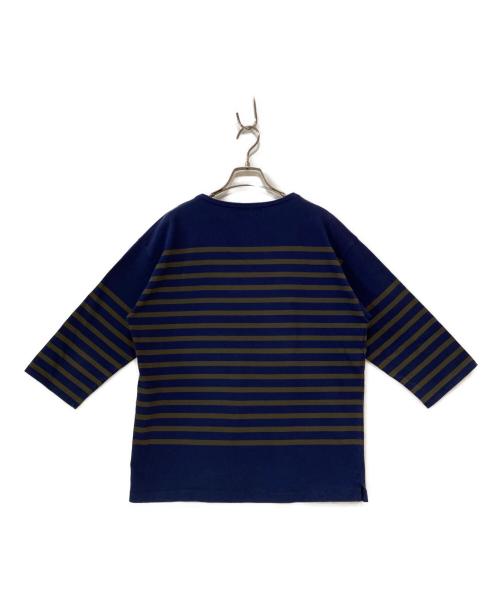 AUBERGE（オーベルジュ）AUBERGE (オーベルジュ) CHARLOTTE 3/4 ボーダーカットソー ネイビー サイズ:44の古着・服飾アイテム