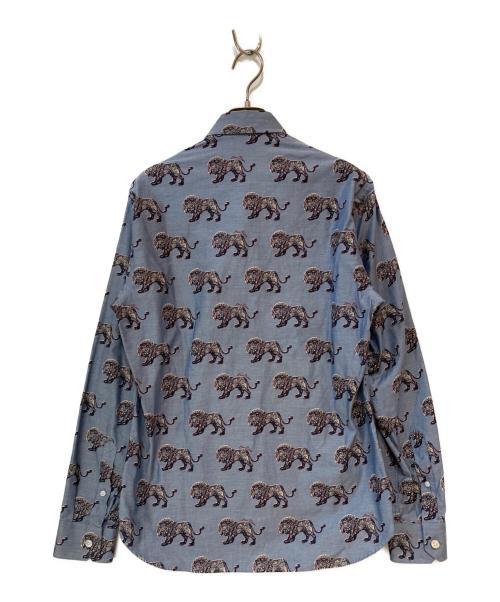 LOUIS VUITTON（ルイ ヴィトン）LOUIS VUITTON (ルイ ヴィトン) Chapman Brothers (チャップマンブラザーズ) サバンナライオン 総柄シャツ ブルー サイズ:ＸＳの古着・服飾アイテム