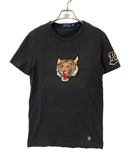 POLO RALPH LAUREN（ポロ・ラルフローレン）POLO RALPH LAUREN (ポロ・ラルフローレン) タイガー刺繍ヴィンテージワッペンTシャツ グレー サイズ:XSの古着・服飾アイテム