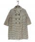 'S Max Mara（エスマックスマーラ）の古着「コットンリネンシルクボーダーコート」｜アイボリー×ブラック