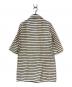 'S Max Mara (エスマックスマーラ) コットンリネンシルクボーダーコート アイボリー×ブラック サイズ:38：15000円