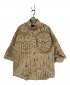 DSQUARED2ディースクエアード）の古着「Overeize Shirt」｜ベージュ