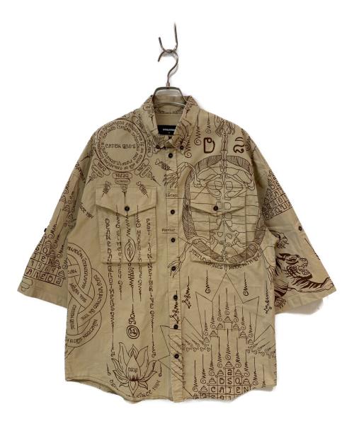 DSQUARED2（ディースクエアード）DSQUARED2 (ディースクエアード) Overeize Shirt ベージュ サイズ:42の古着・服飾アイテム