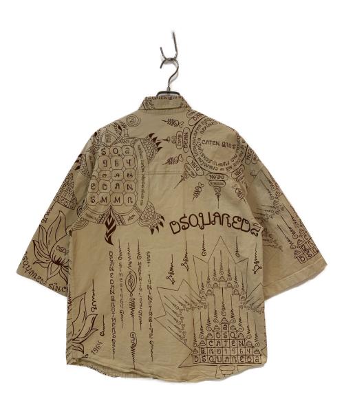 DSQUARED2（ディースクエアード）DSQUARED2 (ディースクエアード) Overeize Shirt ベージュ サイズ:42の古着・服飾アイテム