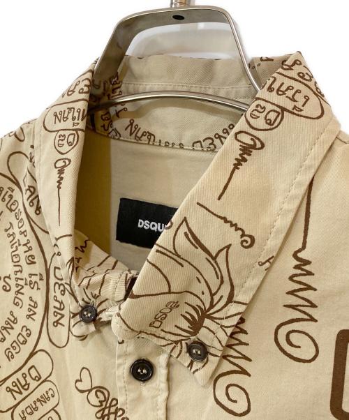DSQUARED2（ディースクエアード）DSQUARED2 (ディースクエアード) Overeize Shirt ベージュ サイズ:42の古着・服飾アイテム