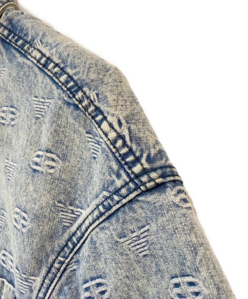 EMPORIO ARMANI（エンポリオ アルマーニ）EMPORIO ARMANI (エンポリオ アルマーニ) ロゴデニムシャツ ブルー サイズ:ＸＳの古着・服飾アイテム