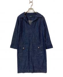 LAUREN RALPH LAUREN（ローレンラルフローレン）の古着「スキッパーデニムシャツワンピース」｜ブルー