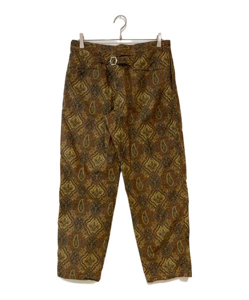 SOUTHWICK（サウスウィック）SOUTHWICK (サウスウィック) コロニアルプリント 1タックパンツ ブラウン サイズ:Mの古着・服飾アイテム