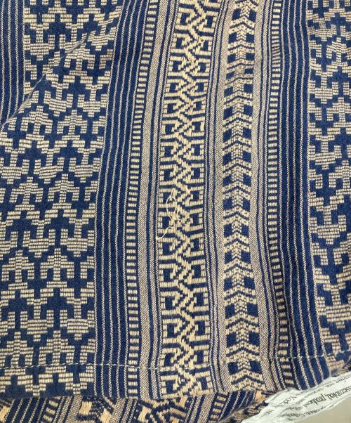 Engineered Garments（エンジニアド ガーメンツ）Engineered Garments (エンジニアド ガーメンツ) Camp Shirt - Multi St. Jacquard Khaki / Navy サイズ:Ｓの古着・服飾アイテム