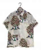Engineered Garmentsエンジニアド ガーメンツ）の古着「Cotton Lawn Peacock Print Camp Shirt」｜ホワイト