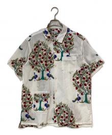 Engineered Garments（エンジニアド ガーメンツ）の古着「Cotton Lawn Peacock Print Camp Shirt」｜ホワイト