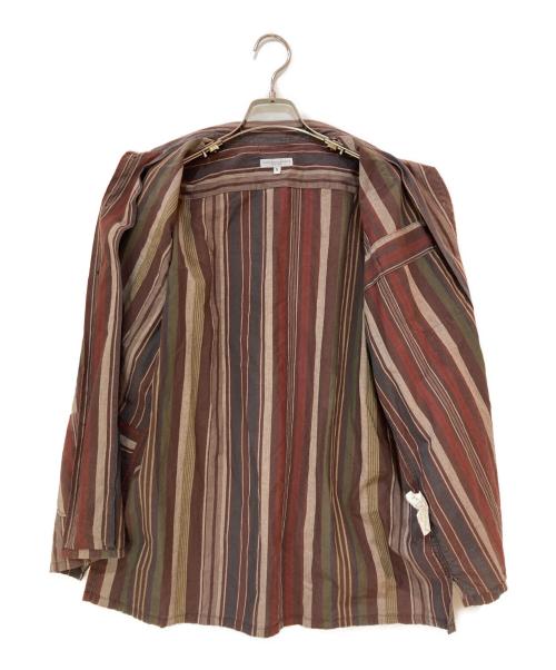 Engineered Garments（エンジニアド ガーメンツ）Engineered Garments (エンジニアド ガーメンツ) Camp Shirt - Cotton Variegated Stripe ブラウン サイズ:Ｓの古着・服飾アイテム