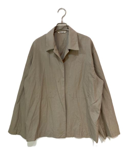 AURALEE（オーラリー）AURALEE (オーラリー) WOOL SILK TROPICAL SHIRTS JACKET ベージュ サイズ:4の古着・服飾アイテム