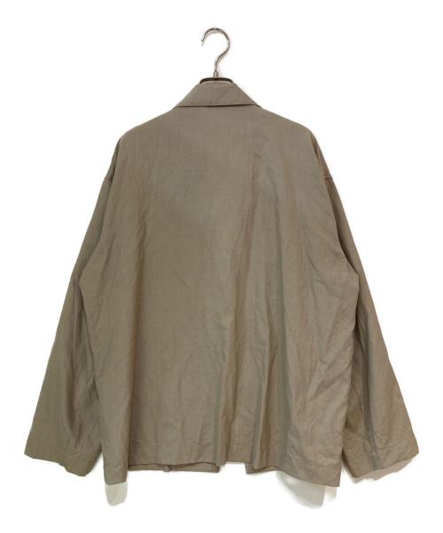 AURALEE（オーラリー）AURALEE (オーラリー) WOOL SILK TROPICAL SHIRTS JACKET ベージュ サイズ:4の古着・服飾アイテム