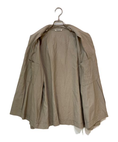 AURALEE（オーラリー）AURALEE (オーラリー) WOOL SILK TROPICAL SHIRTS JACKET ベージュ サイズ:4の古着・服飾アイテム
