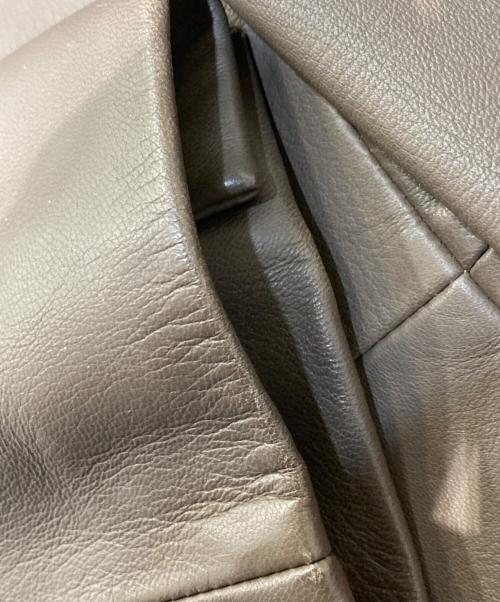 Aquascutum（アクアスキュータム）Aquascutum (アクアスキュータム) エントレフィーノラムレザーテーラードジャケット ベージュ サイズ:34の古着・服飾アイテム