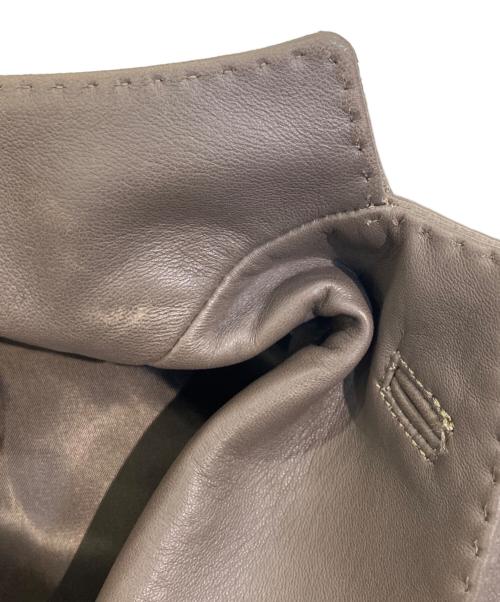 Aquascutum（アクアスキュータム）Aquascutum (アクアスキュータム) エントレフィーノラムレザーテーラードジャケット ベージュ サイズ:34の古着・服飾アイテム