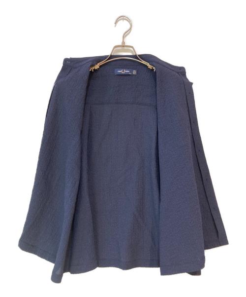 FRED PERRY（フレッドペリー）FRED PERRY (フレッドペリー) RAY BEAMS (レイ ビームス) 別注ニットカラーシャーリングノースリーブシャツ ネイビー サイズ:38の古着・服飾アイテム