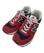 NEW BALANCEニューバランス）の古着「574 ESSENTIAL PACK ローカットスニーカー」｜ネイビー