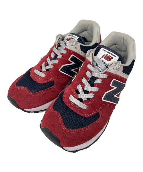 NEW BALANCE（ニューバランス）NEW BALANCE (ニューバランス) 574 ESSENTIAL PACK ローカットスニーカー ネイビー サイズ:24cmの古着・服飾アイテム