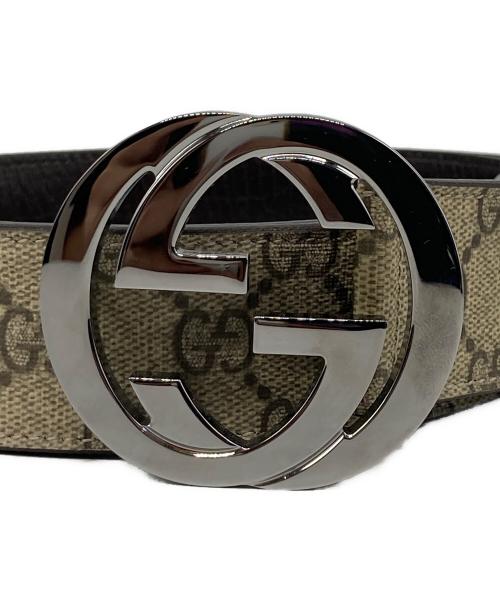 GUCCI（グッチ）GUCCI (グッチ) GGスプリーム インターロッキングベルト ベージュ サイズ:100cm (W40)の古着・服飾アイテム