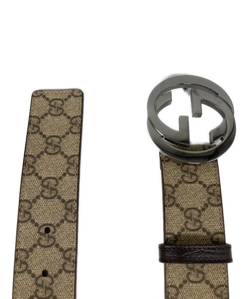 GUCCI（グッチ）GUCCI (グッチ) GGスプリーム インターロッキングベルト ベージュ サイズ:100cm (W40)の古着・服飾アイテム