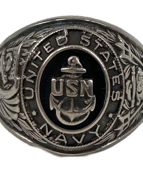 UNITED STATES NAVY（ユナイテッド・ステーツ・ネイヴィー）UNITED STATES NAVY (ユナイテッド・ステーツ・ネイヴィー) USN ミリタリーリング シルバー サイズ:	21号の古着・服飾アイテム