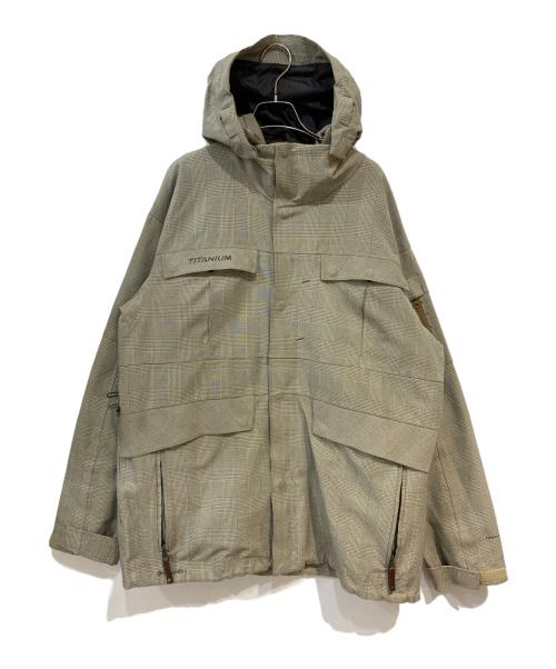 Columbia（コロンビア）Columbia (コロンビア) 千鳥柄シェルジャケット ベージュ サイズ:Lの古着・服飾アイテム