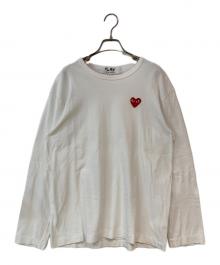 PLAY COMME des GARCONS（プレイコムデギャルソン）の古着「ハートワッペンロングスリーブカットソー」｜ホワイト