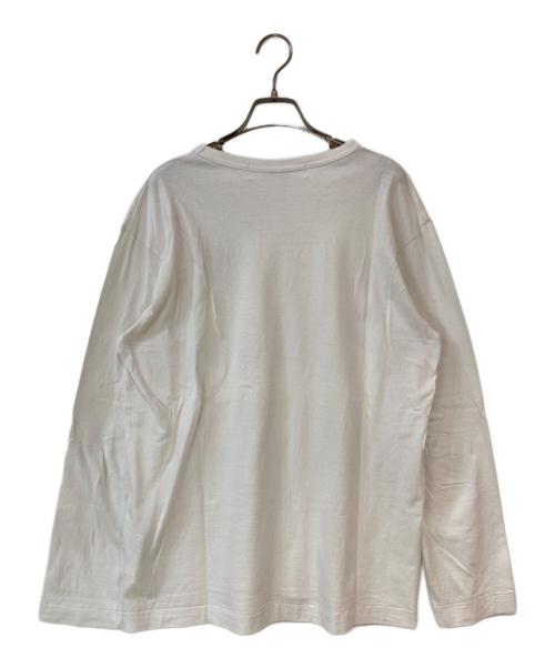 PLAY COMME des GARCONS（プレイコムデギャルソン）PLAY COMME des GARCONS (プレイコムデギャルソン) ハートワッペンロングスリーブカットソー ホワイト サイズ:XLの古着・服飾アイテム