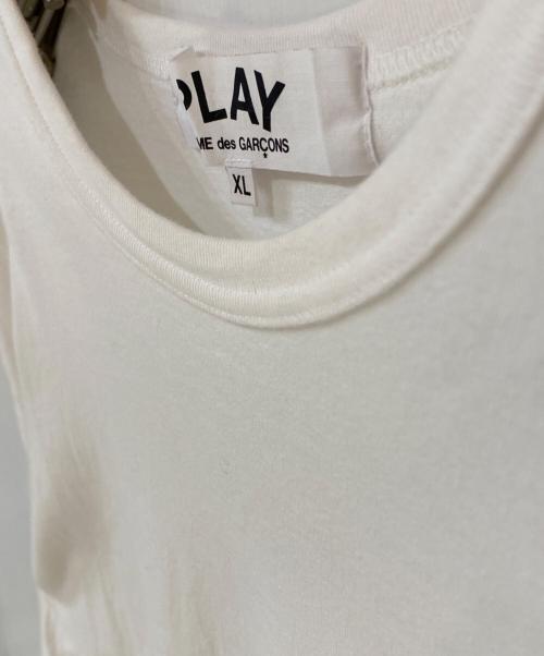 PLAY COMME des GARCONS（プレイコムデギャルソン）PLAY COMME des GARCONS (プレイコムデギャルソン) ハートワッペンロングスリーブカットソー ホワイト サイズ:XLの古着・服飾アイテム
